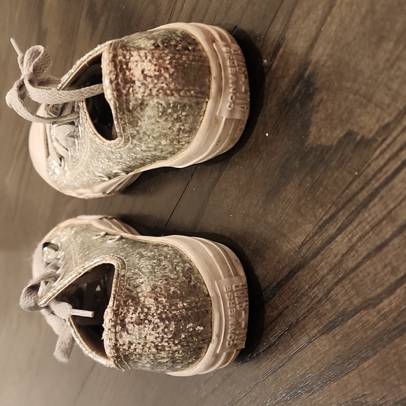 CONVERSE All Star Low girls- Silver Glitter Sequin - Picture 4 of 4